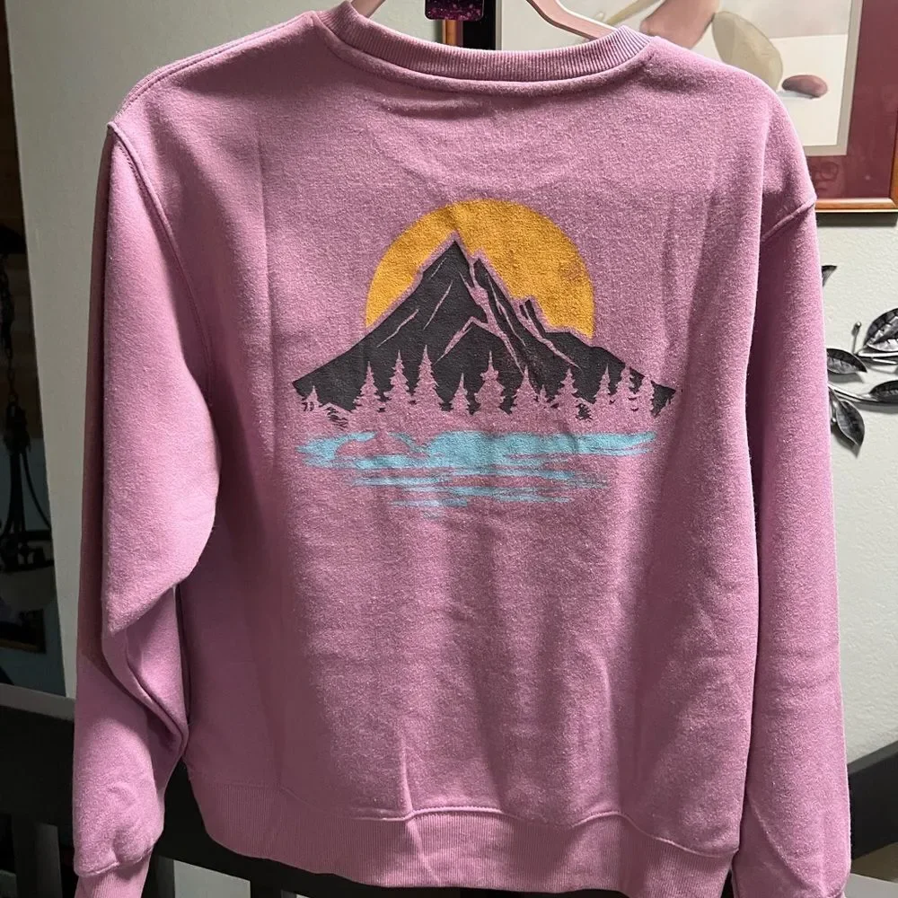 NWOT Eddie Bauer Classic Light Purple Crewneck Sweatshirt Size Small #118